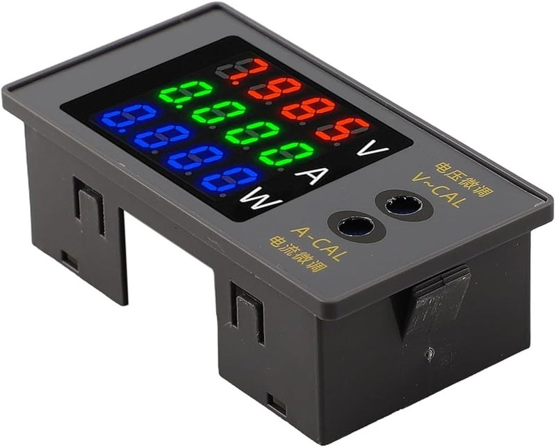 Digital Power Meter DC 0 100V 10A 1000W Voltage Current Measurement Real Time Display Fine Tuning Red Green Blue - Image 4